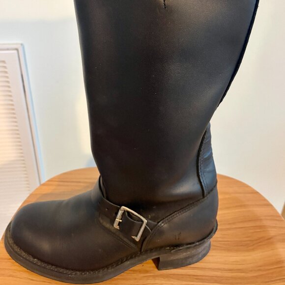 Frye Veronica Slouch riding boot W 8.5 Black leather knee high perfect condition - Picture 3 of 11